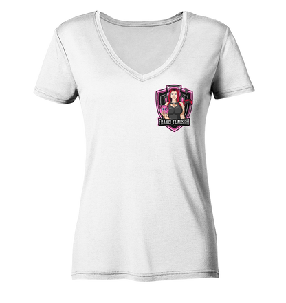 Franzi_Flauschi Logo - Ladies V-Neck Shirt