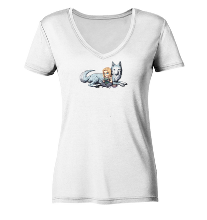 StaceyLucia Wolf - Ladies V-Neck Shirt