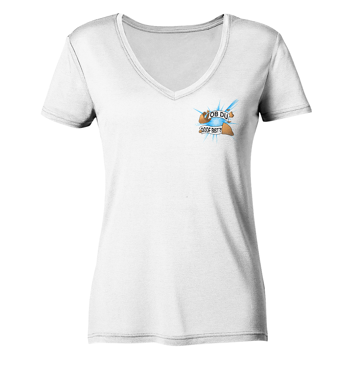 Vischuh21 Glückskeks - Ladies V-Neck Shirt