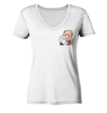 Miezchen Cuddle - Ladies V-Neck Shirt