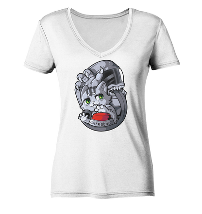 FeineKatze Among Kopf - Ladies V-Neck Shirt