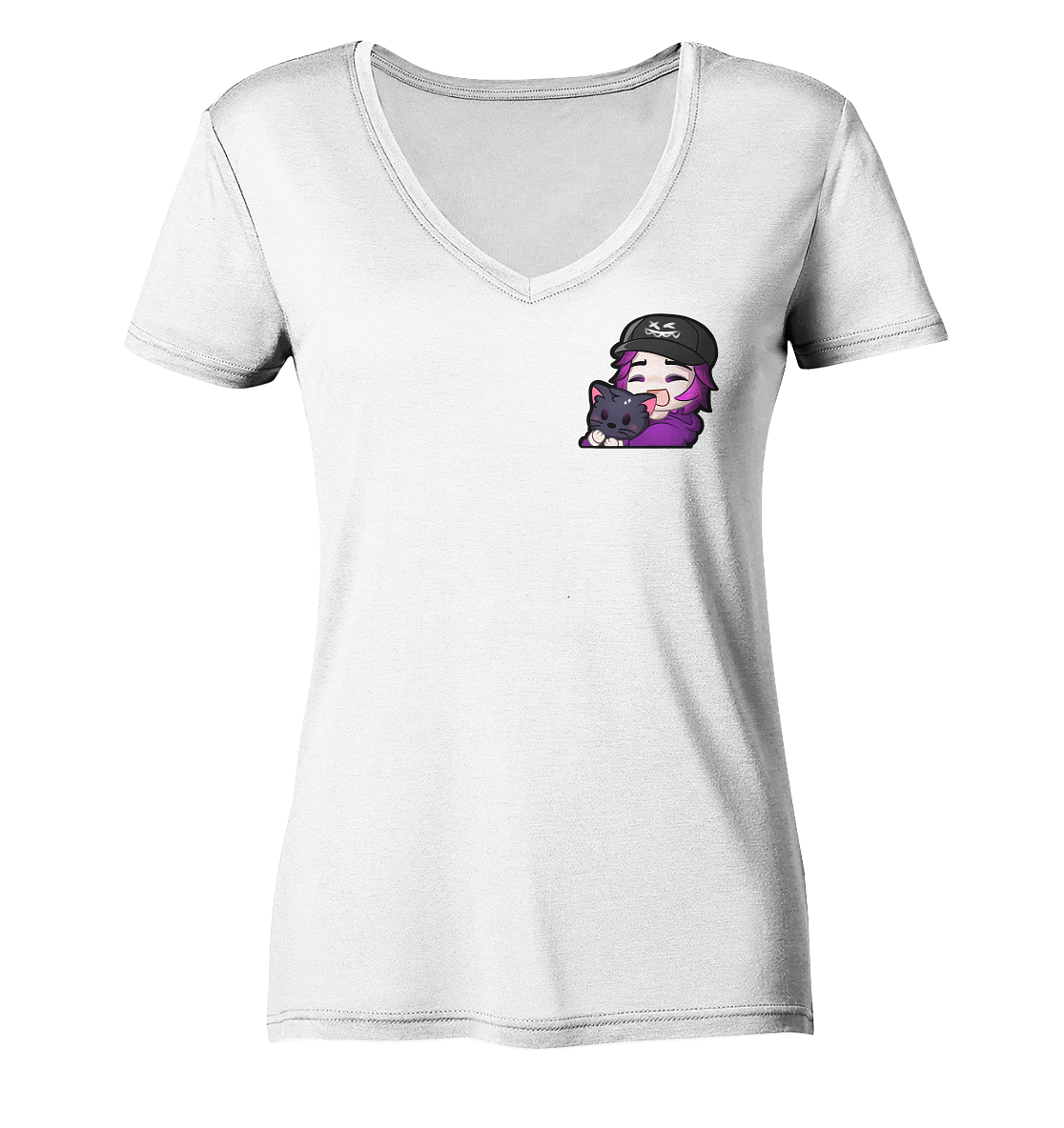 x3_kaspa Hug - Ladies V-Neck Shirt