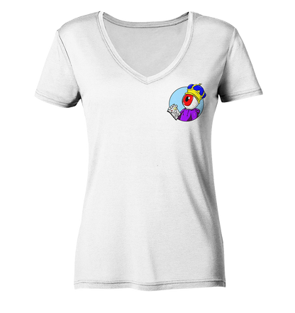 KekLuck Logo - Ladies V-Neck Shirt