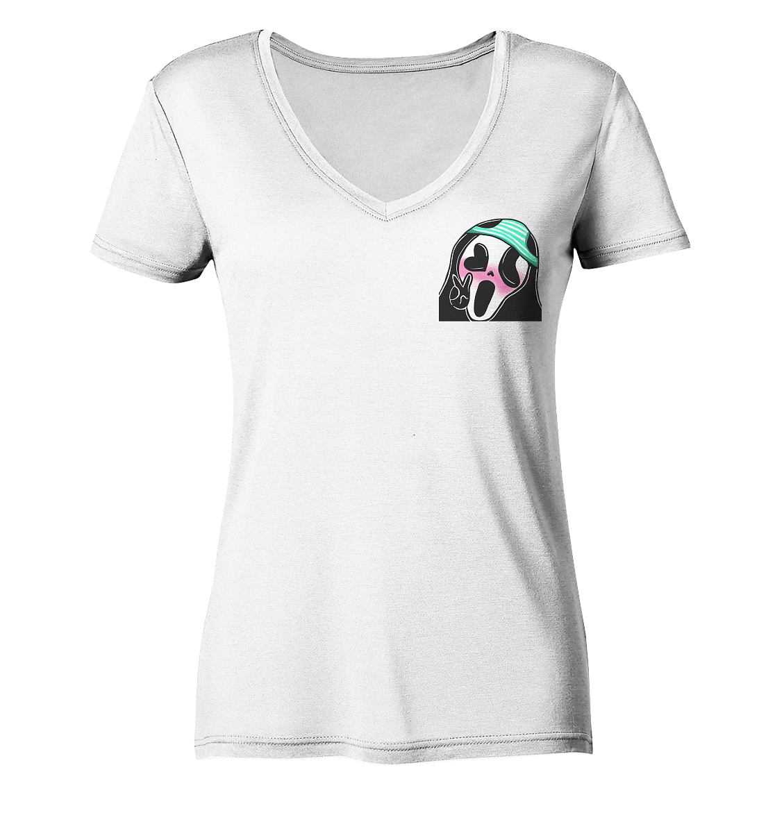 Purple_Dragon GhostFace - Ladies V-Neck Shirt