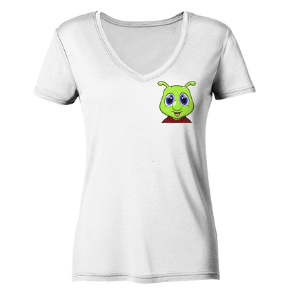 Raupi Face - Ladies V-Neck Shirt