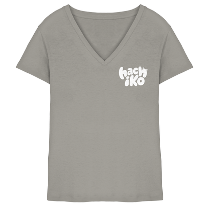 Hachiko Logo - Ladies V-Neck Shirt