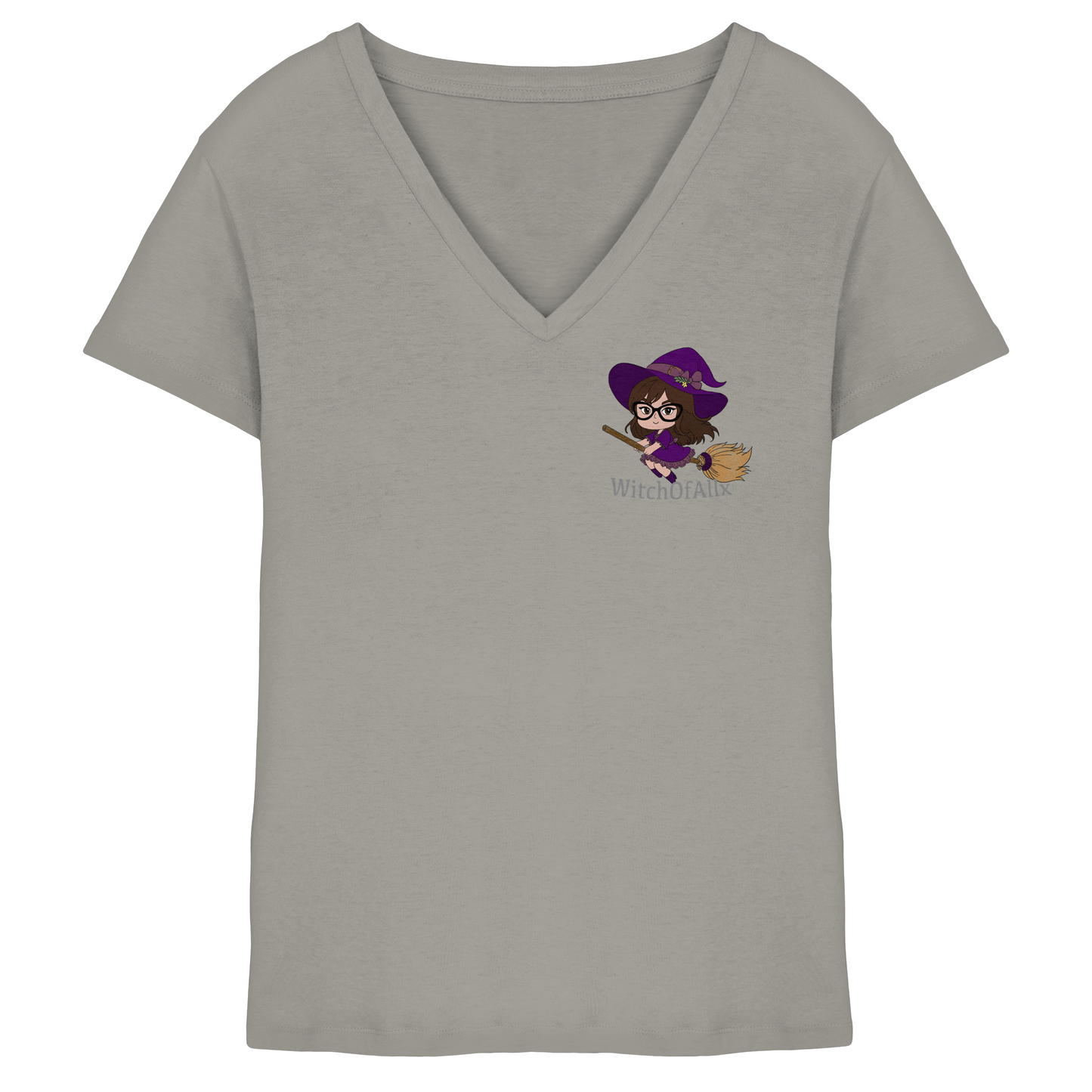 WitchOfAllx Besen - Ladies V-Neck Shirt