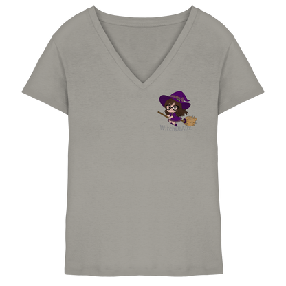 WitchOfAllx Besen - Ladies V-Neck Shirt