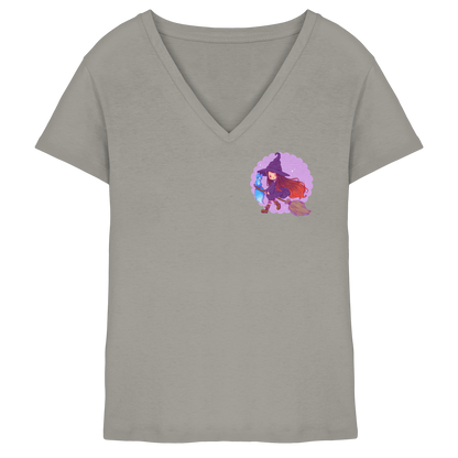 LuciaValchiria Witch - Ladies V-Neck Shirt