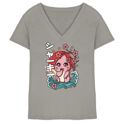 xMissSharkyx Kirschblüten - Ladies V-Neck Shirt