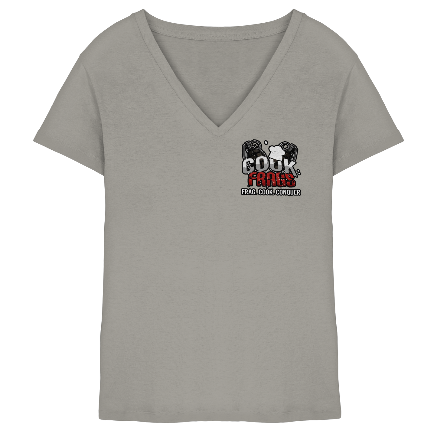 cookfrags Logo - Ladies V-Neck Shirt