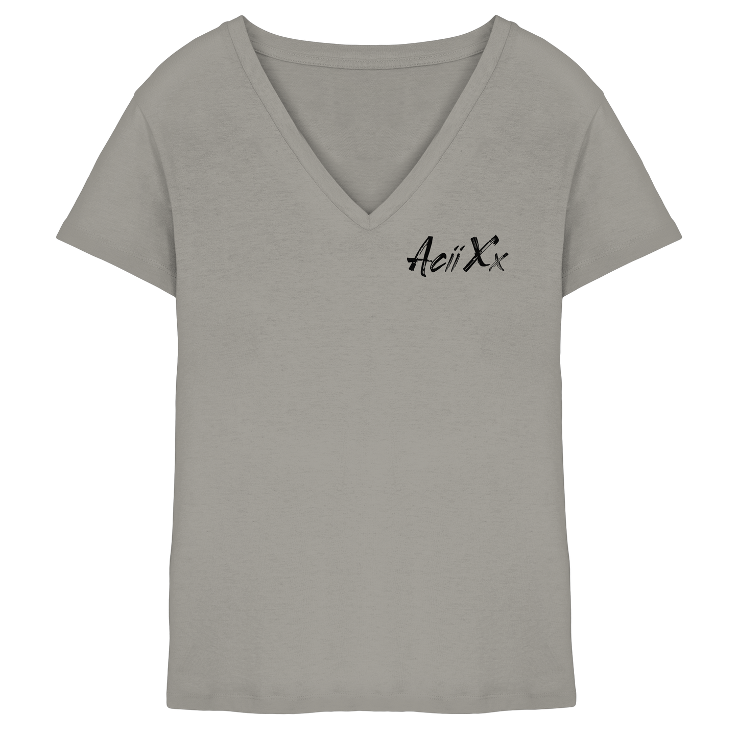 AciiXx Brushlogo - Ladies V-Neck Shirt