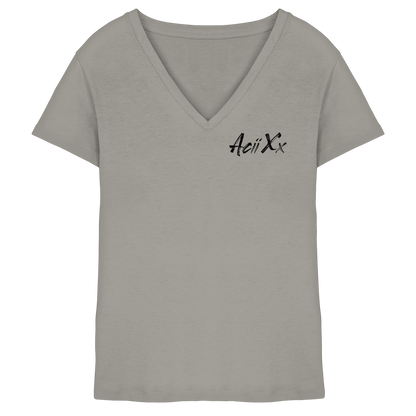 AciiXx Brushlogo - Ladies V-Neck Shirt