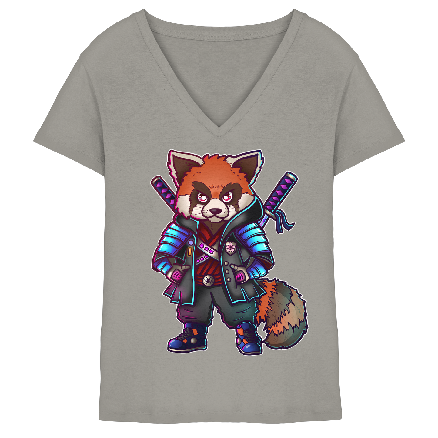 Spydermaniac Rotpanda - Ladies V-Neck Shirt