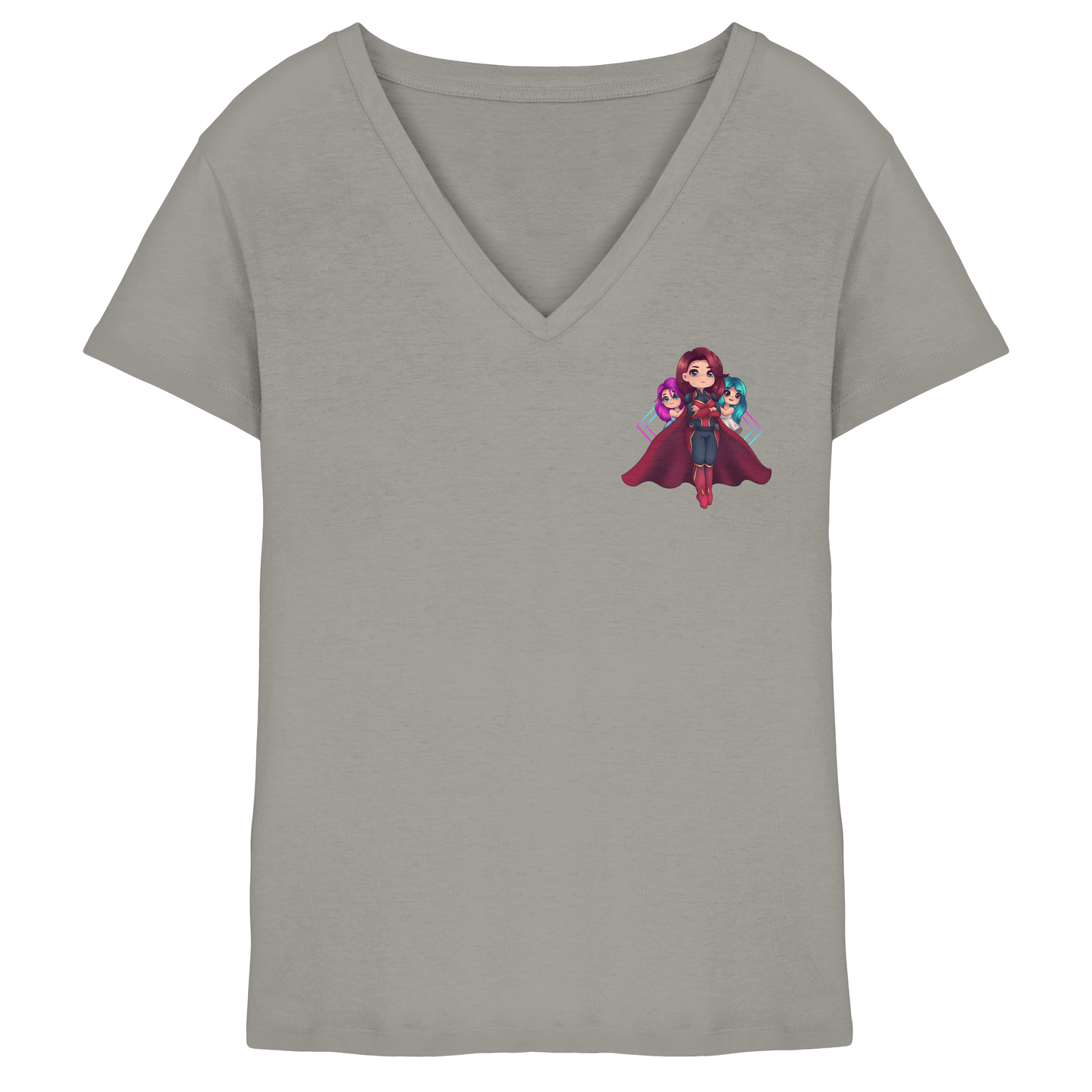 xLadyLikex HeroMama - Ladies V-Neck Shirt