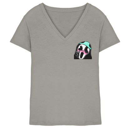 Xo_Purple_Dragon_oX GhostFace - Ladies V-Neck Shirt