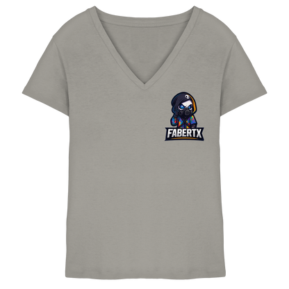 Fabertx Logo - Ladies V-Neck Shirt