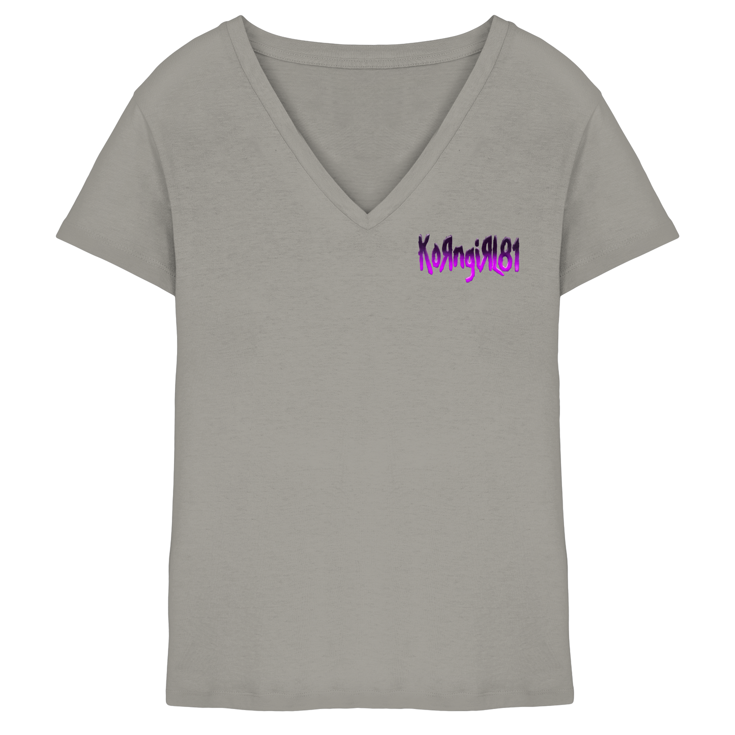 KoRngirL81 Logo - Ladies V-Neck Shirt