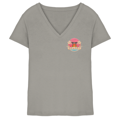 Majin Dhalucard Community Scratched - Ladies V-Neck Shirt
