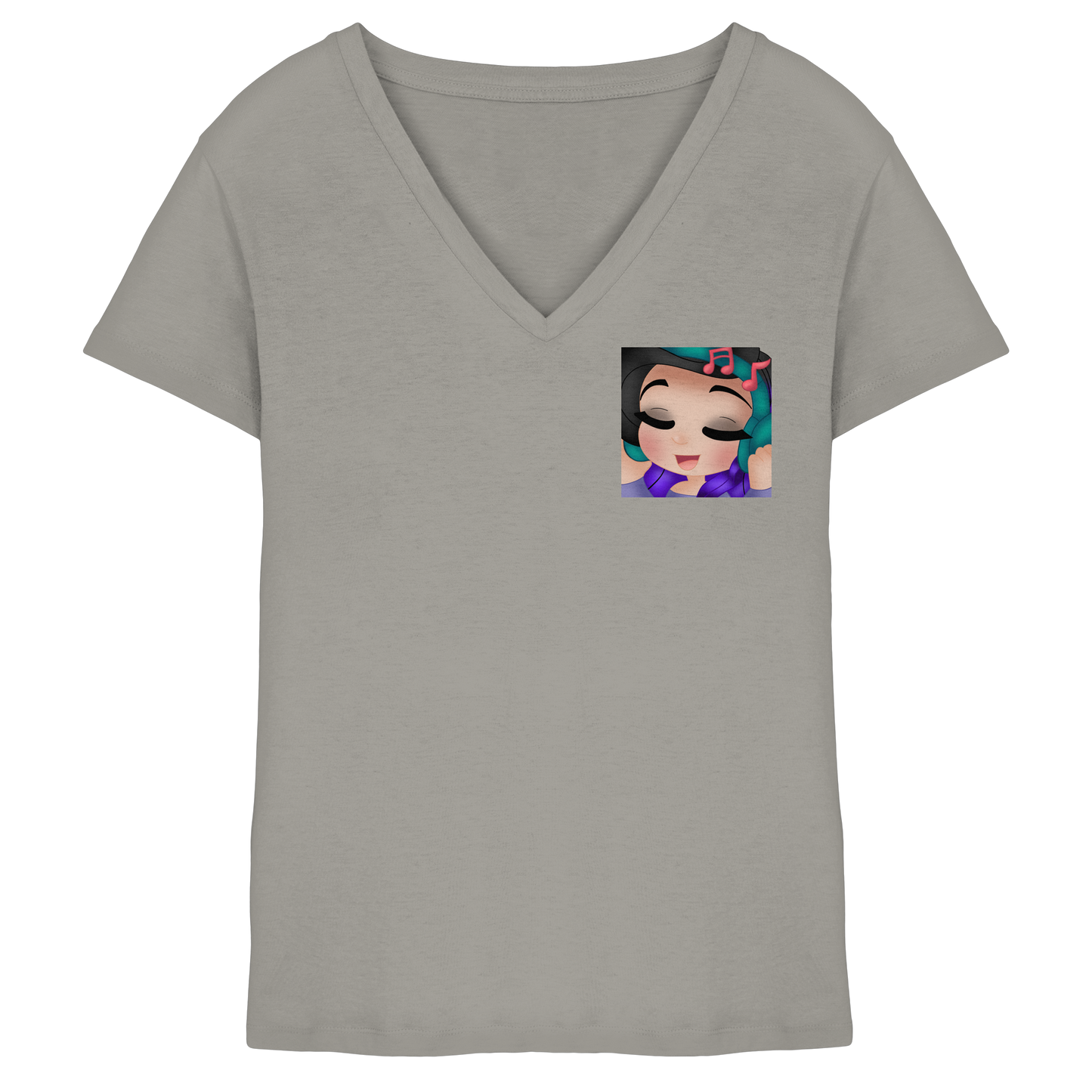 x_Kookie_Moon_x Music - Ladies V-Neck Shirt
