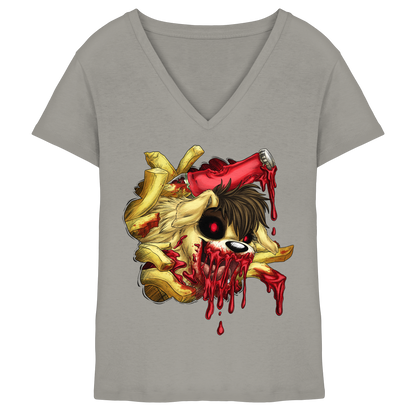 LupiArts Ketchup - Ladies V-Neck Shirt