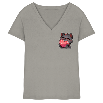 Blutwuff Heart - Ladies V-Neck Shirt
