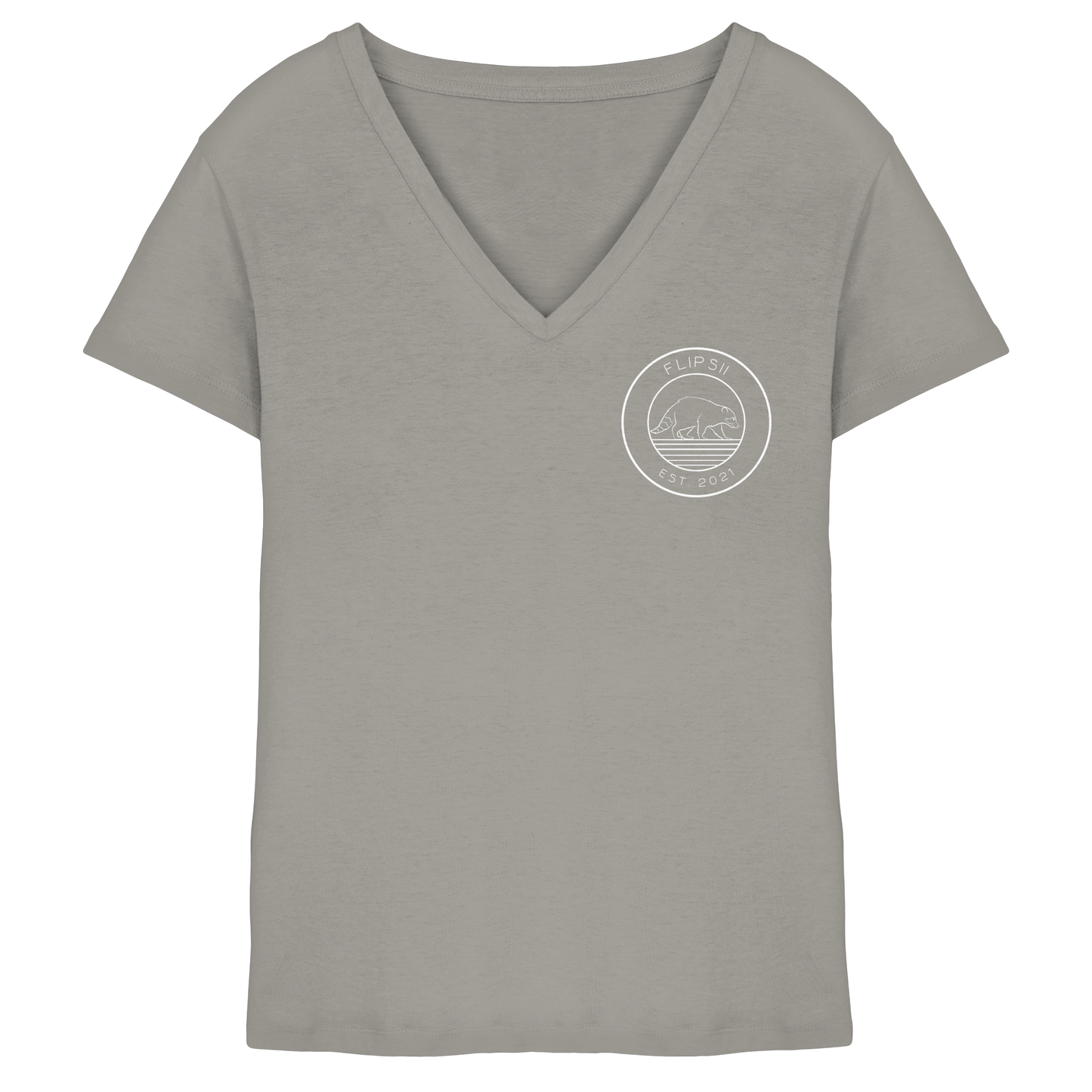 Flipsii_ Logo - Ladies V-Neck Shirt