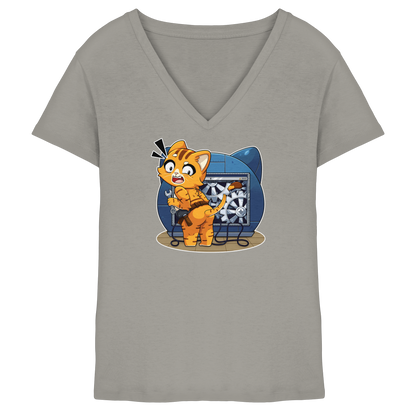 FeineKatze nix Create - Ladies V-Neck Shirt