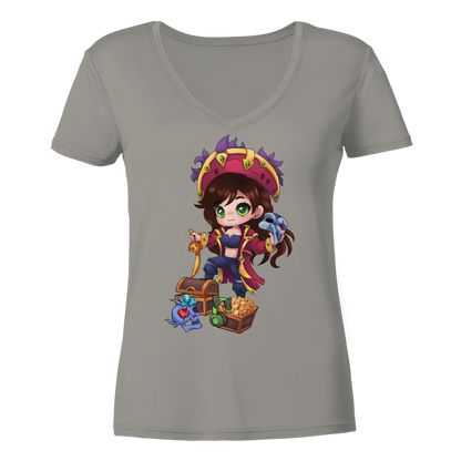 KykyNeko Pirat - Ladies V-Neck Shirt