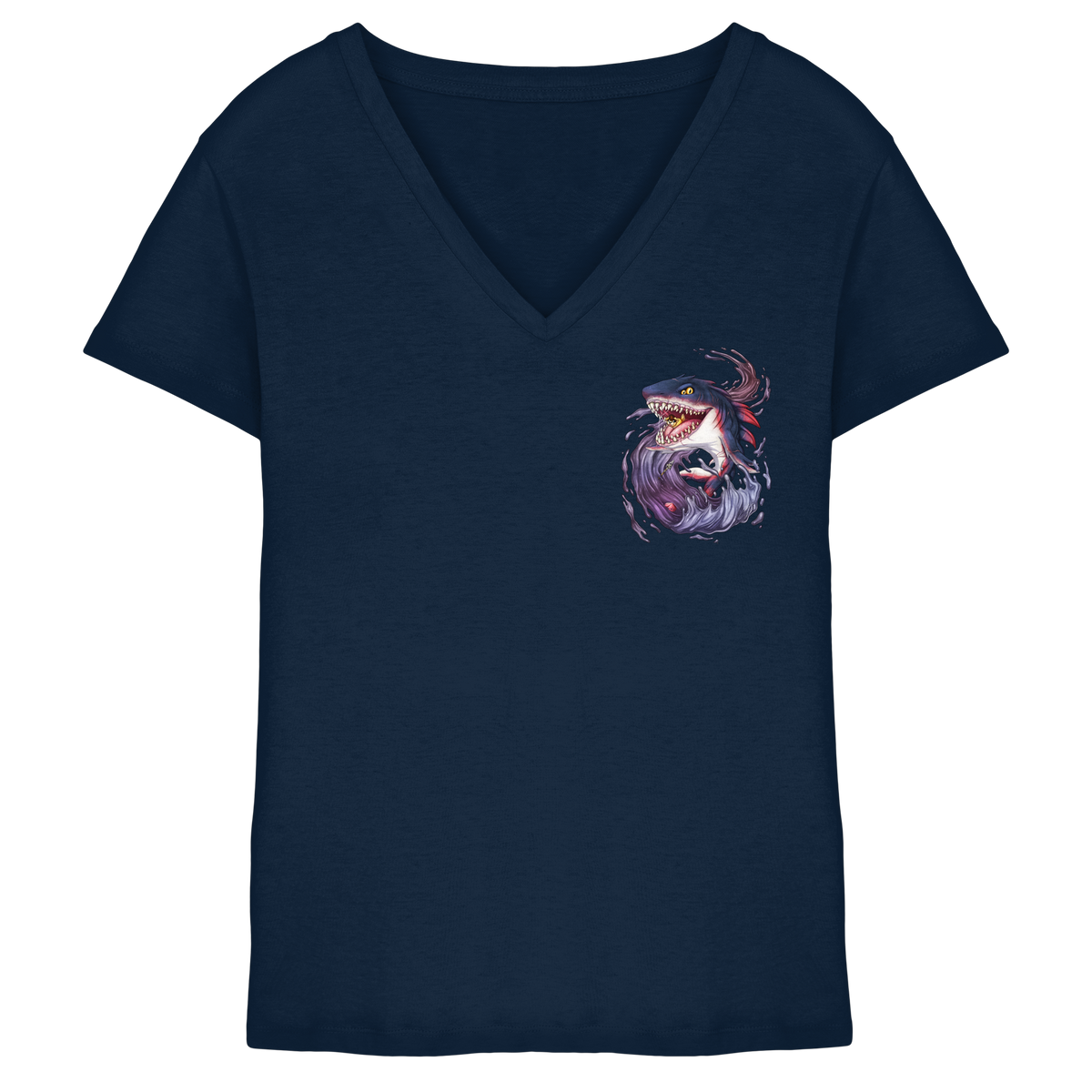 LupiArts Megalodon Redmaw - Ladies V-Neck Shirt
