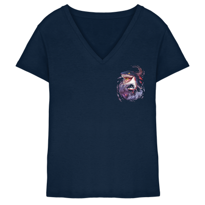 LupiArts Megalodon Redmaw - Ladies V-Neck Shirt