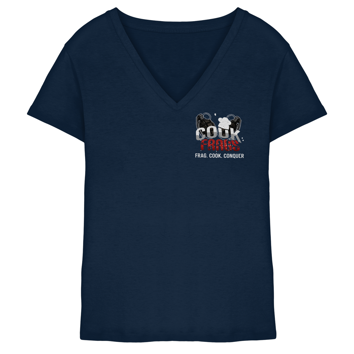 cookfrags Logo - Ladies V-Neck Shirt