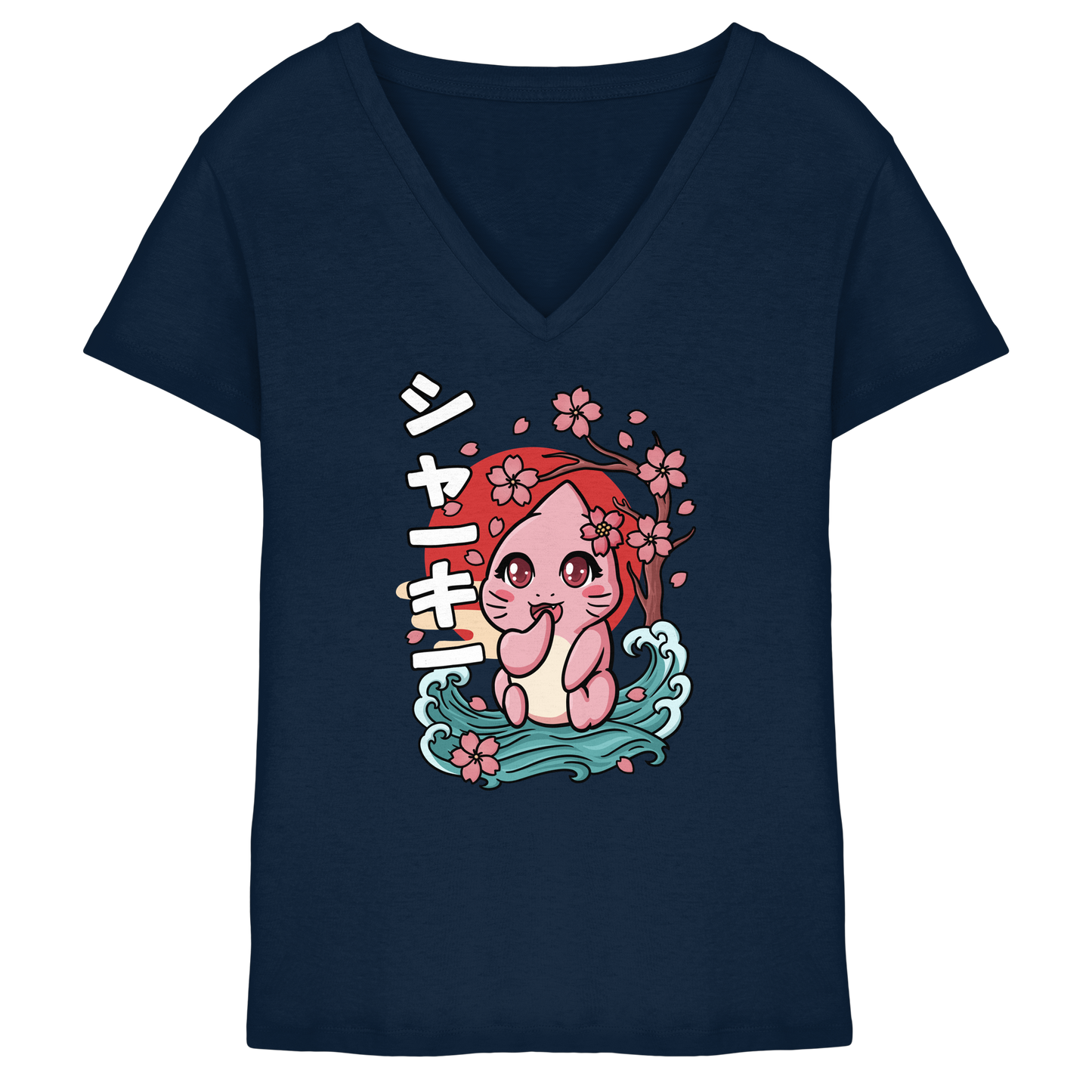 xMissSharkyx Kirschblüten - Ladies V-Neck Shirt