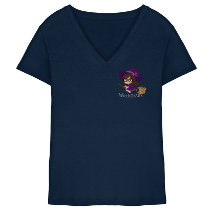 WitchOfAllx Besen - Ladies V-Neck Shirt