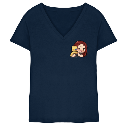 KoRngirL81 Hug - Ladies V-Neck Shirt