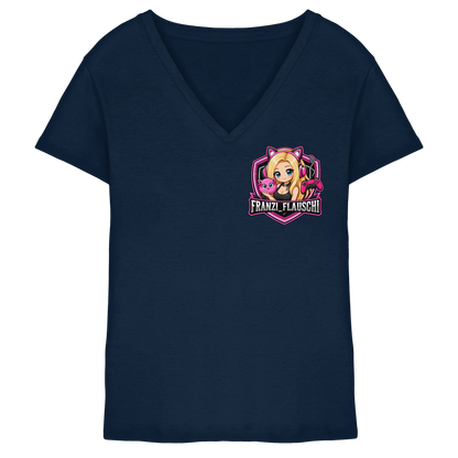 Franzi_Flauschi Logo - Ladies V-Neck Shirt