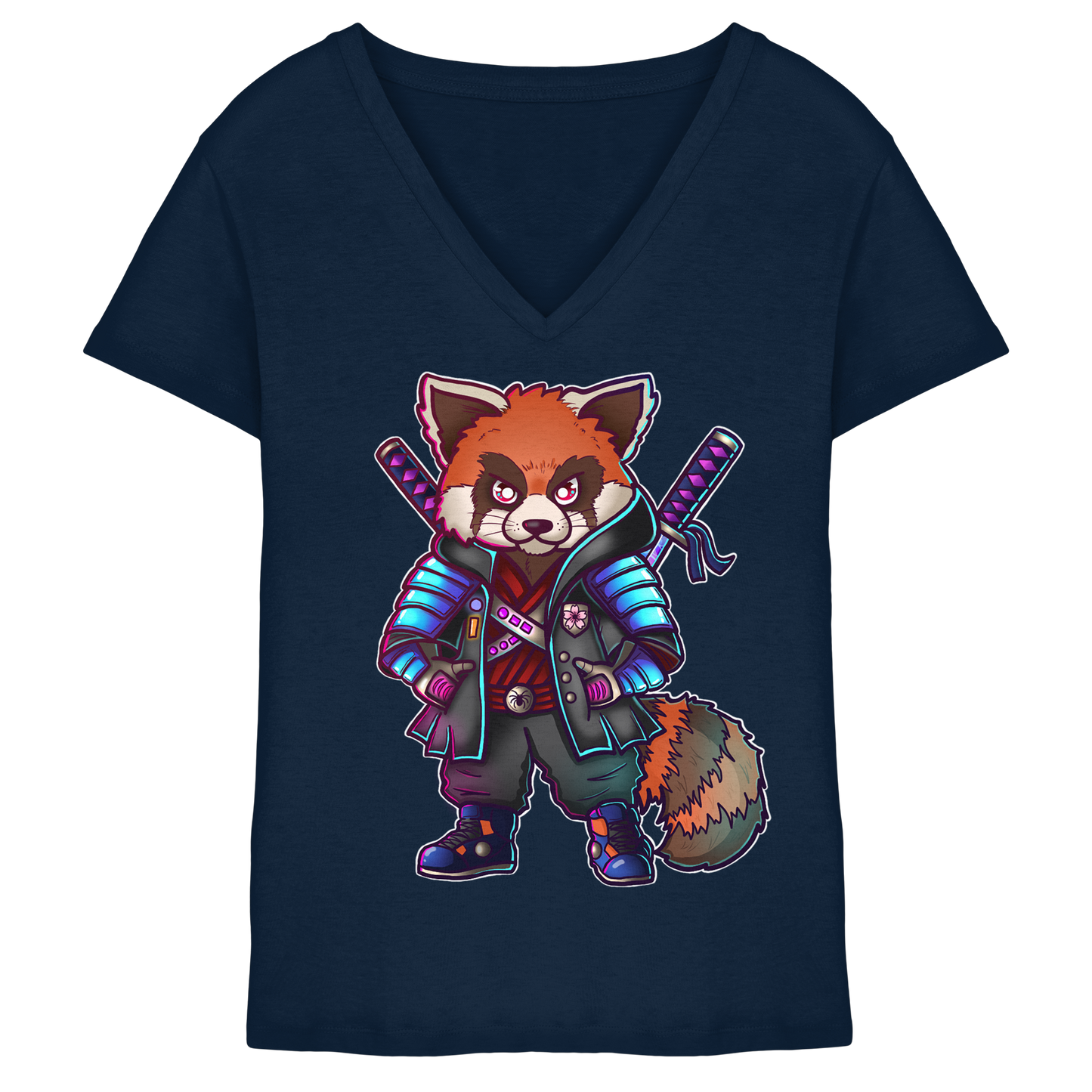 Spydermaniac Rotpanda - Ladies V-Neck Shirt