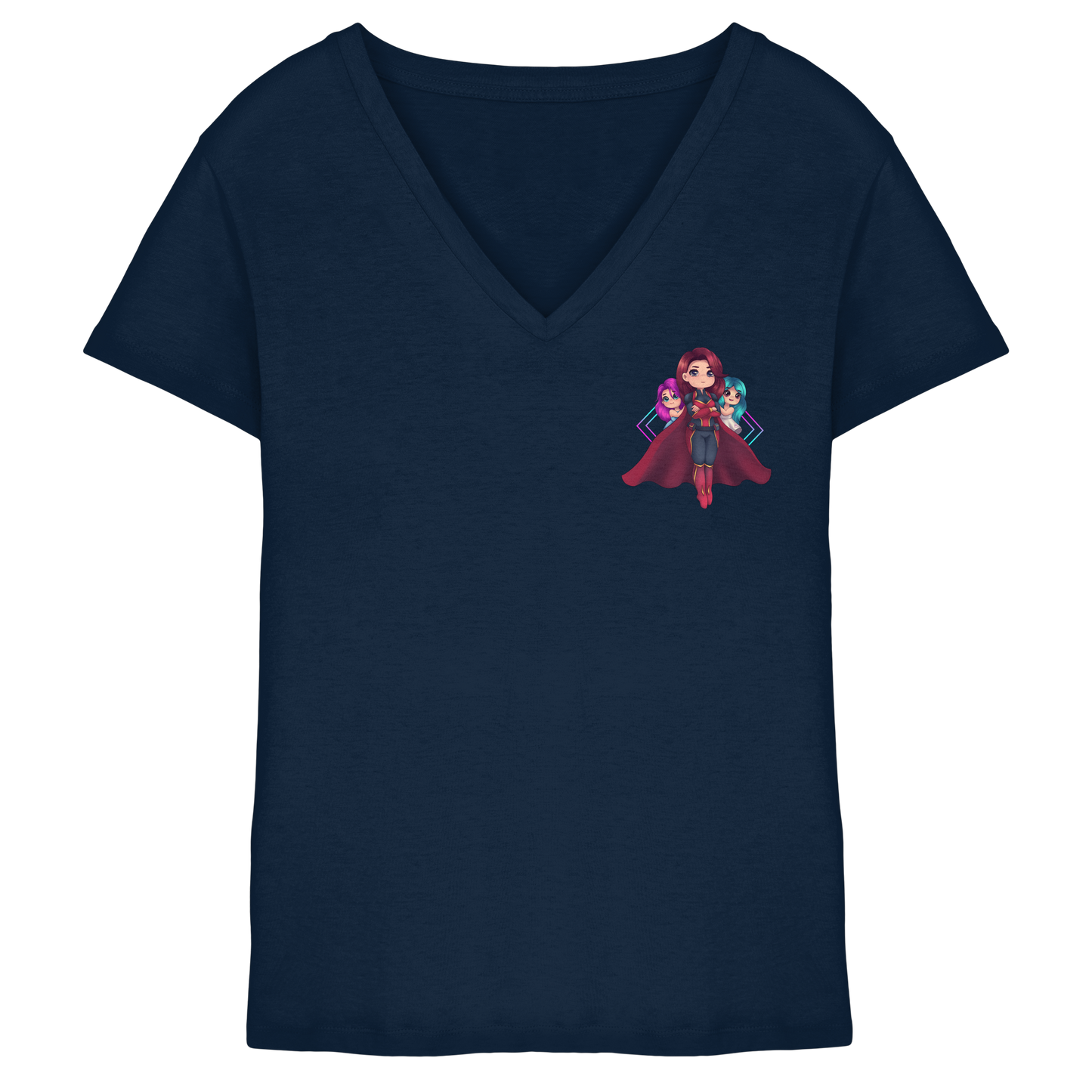 xLadyLikex HeroMama - Ladies V-Neck Shirt