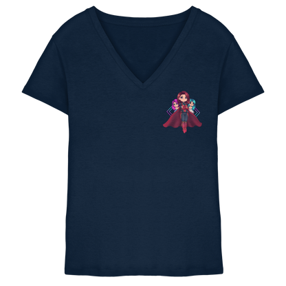 xLadyLikex HeroMama - Ladies V-Neck Shirt