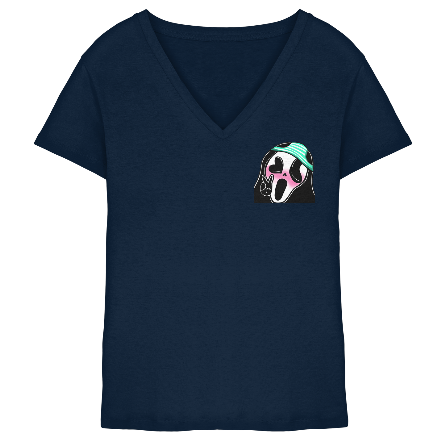 Xo_Purple_Dragon_oX GhostFace - Ladies V-Neck Shirt