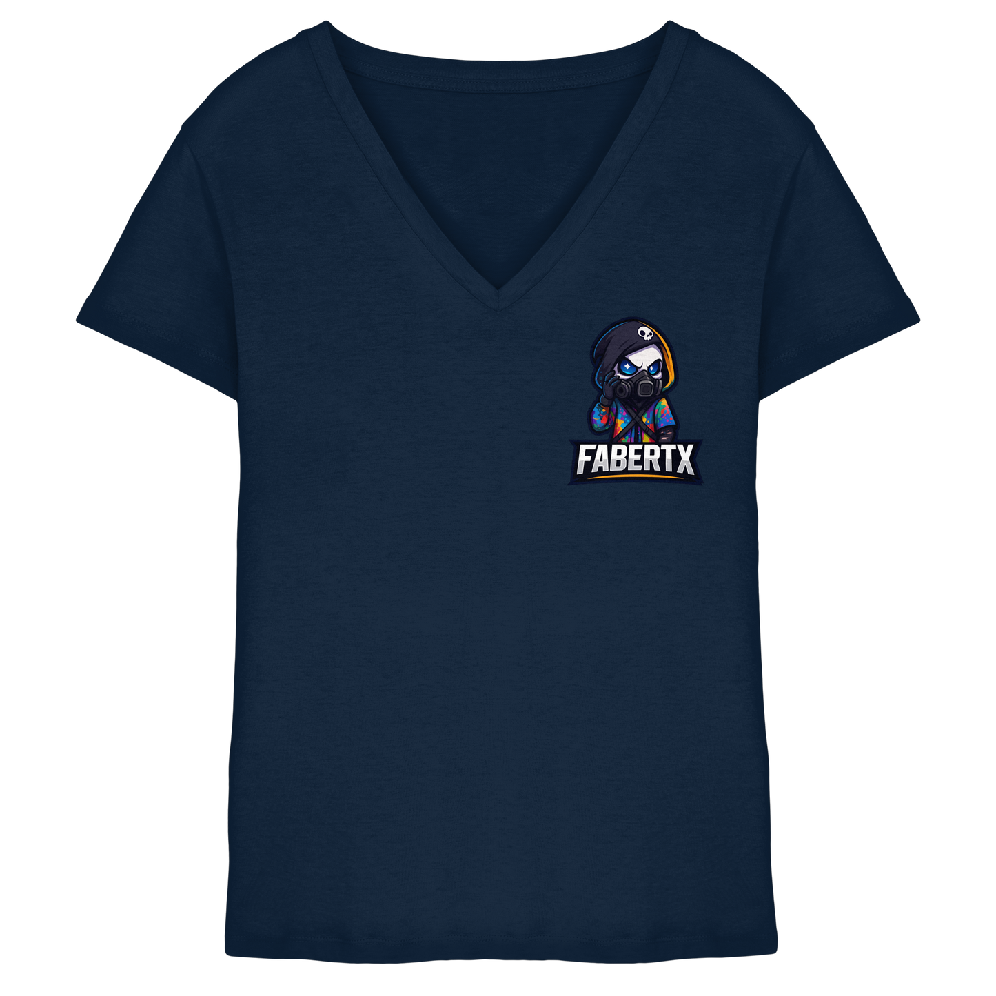 Fabertx Logo - Ladies V-Neck Shirt