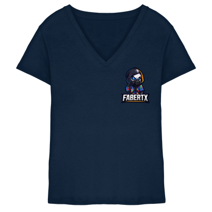 Fabertx Logo - Ladies V-Neck Shirt