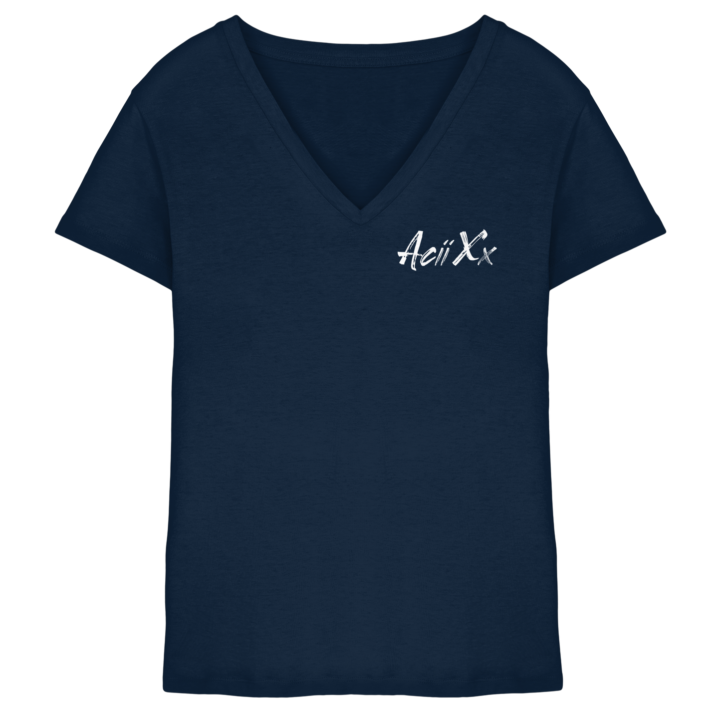 AciiXx Brushlogo - Ladies V-Neck Shirt