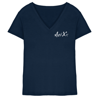 AciiXx Brushlogo - Ladies V-Neck Shirt