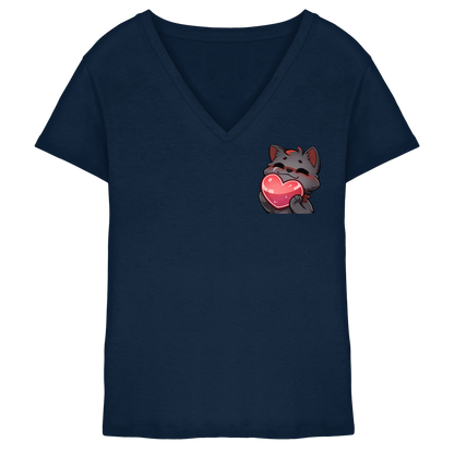 Blutwuff Heart - Ladies V-Neck Shirt