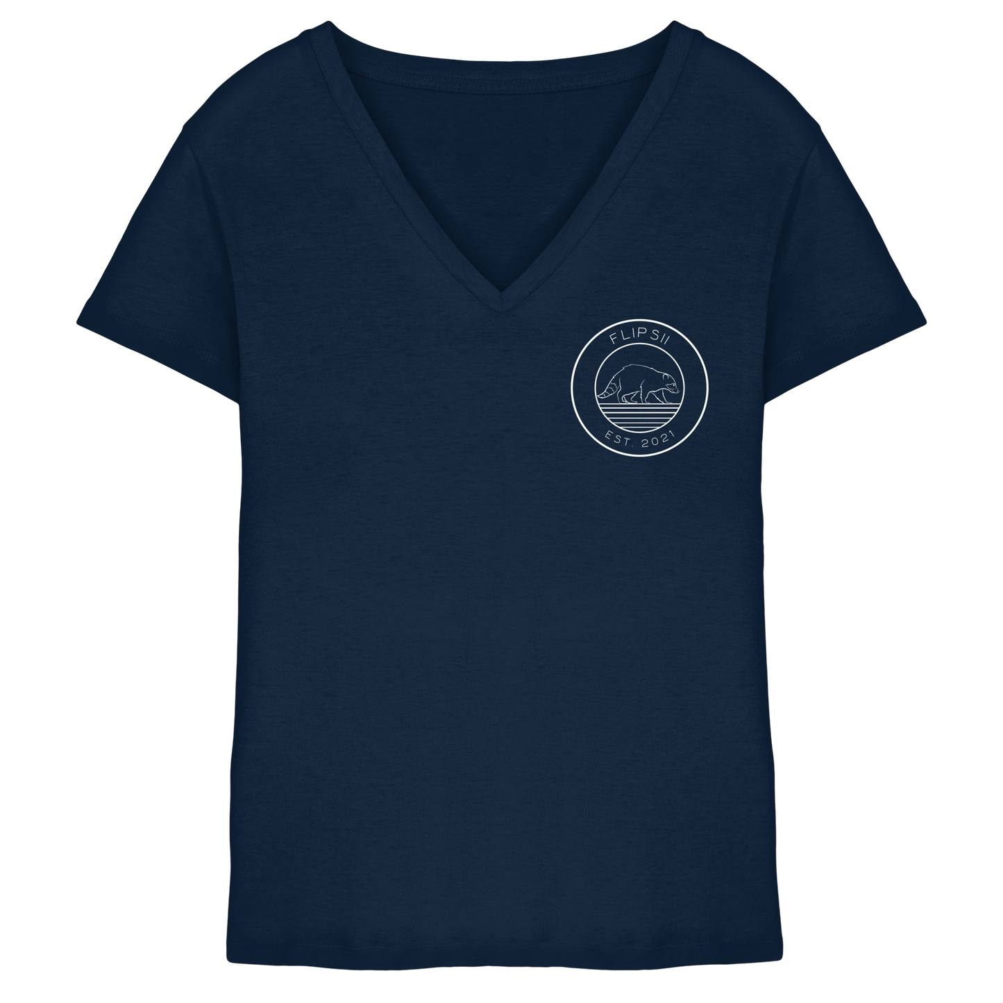 Flipsii_ Logo - Ladies V-Neck Shirt
