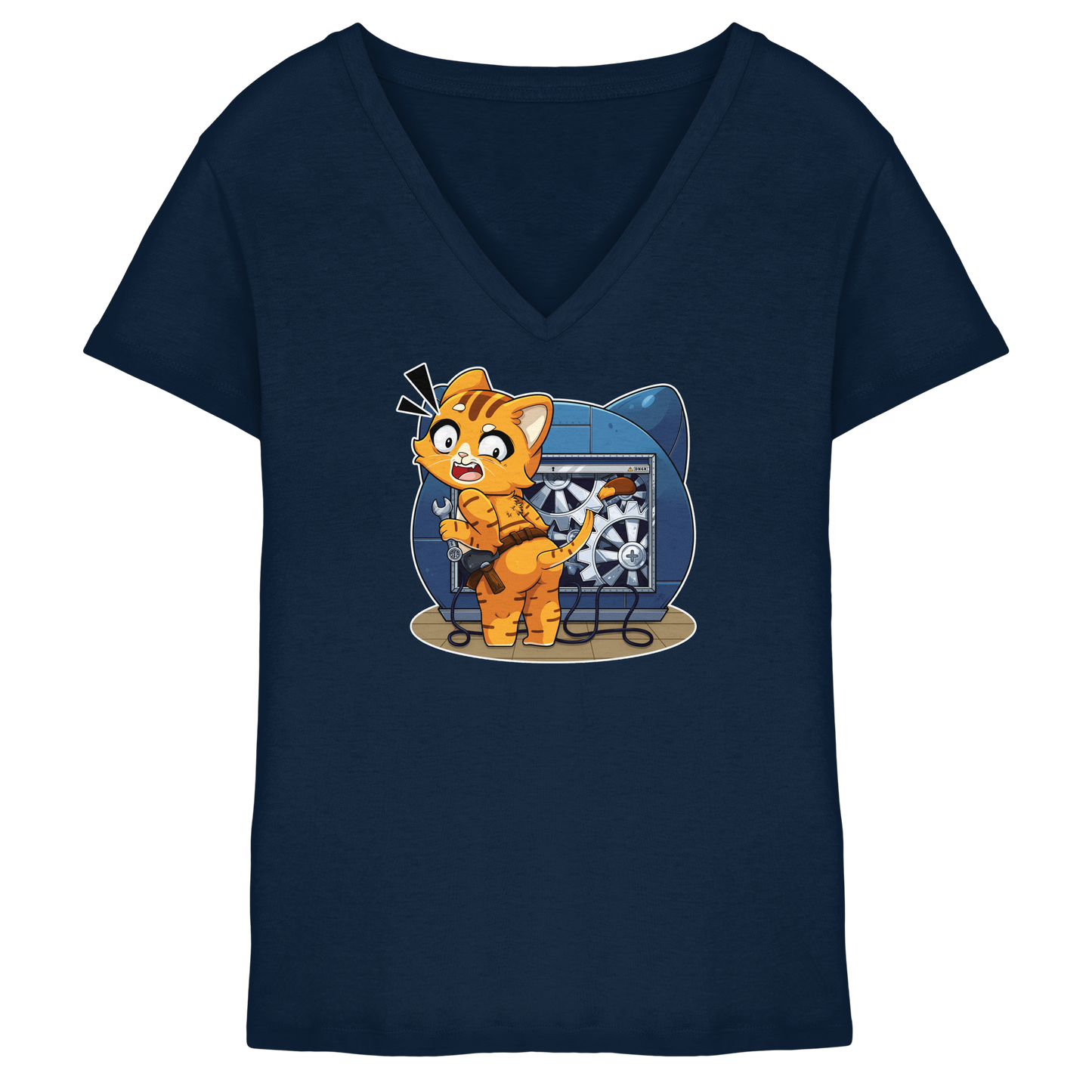 FeineKatze nix Create - Ladies V-Neck Shirt