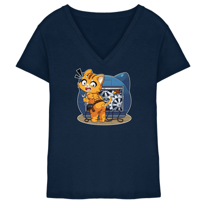 FeineKatze nix Create - Ladies V-Neck Shirt