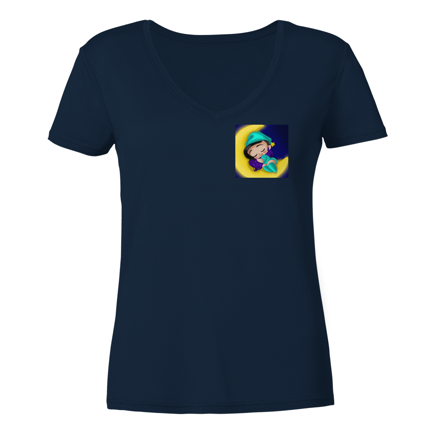 x_Kookie_Moon_x Sleep - Ladies V-Neck Shirt