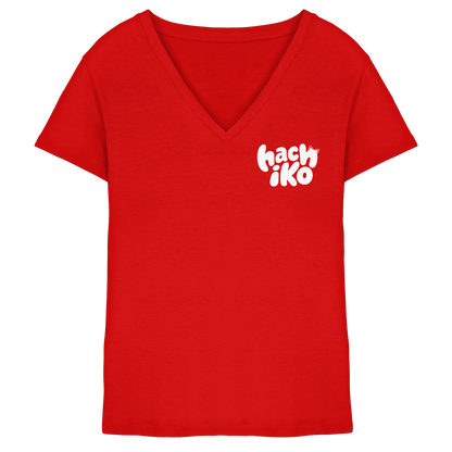 Hachiko Logo - Ladies V-Neck Shirt